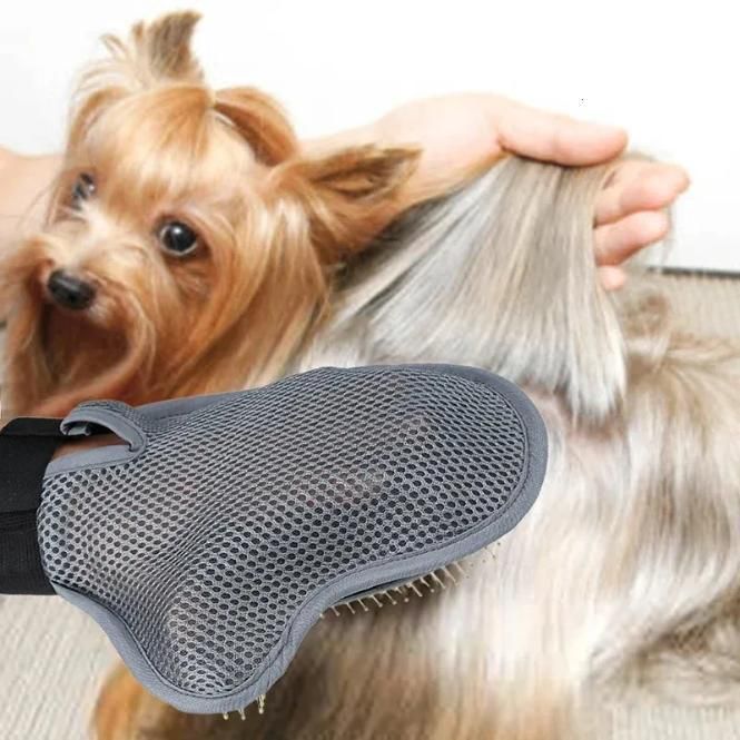 Stainless Steel Pet Grooming Glove - Gentle Deshedding Brush - Kaufivo