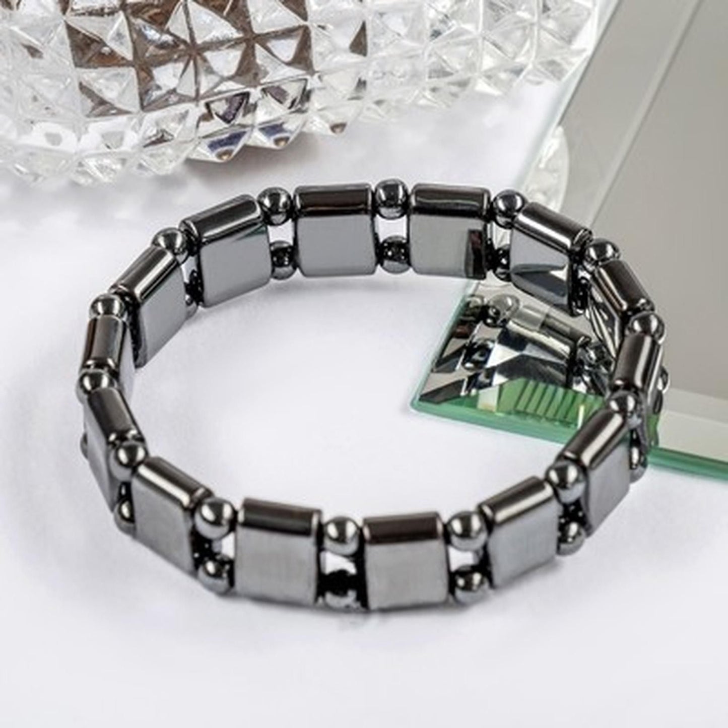 Magnetic Sugar Control Black Stone Bracelet - Unisex Stylish Health Care Therapy Bracelet