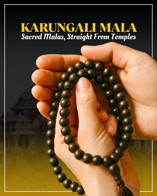 Original karungali malai 108 Beads - Premium Ebony Wood Beads - Kaufivo