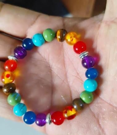 Classic 7 Beads Bracelet Natural Agates Bracelets Jewelry(Pack Of 2) - Kaufivo