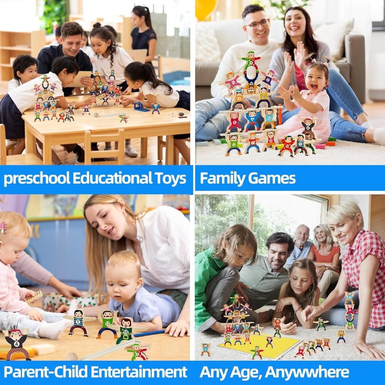 Hercules Wooden Jenga Toy - Fun Balancing Game for All Ages