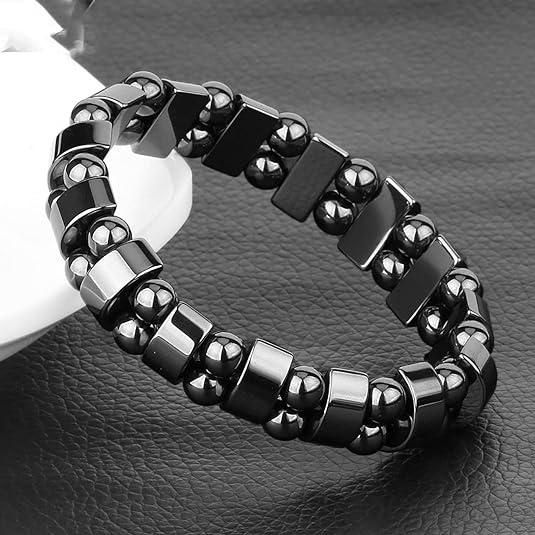 Magnetic Sugar Control Black Stone Bracelet - Unisex Stylish Health Care Therapy Bracelet