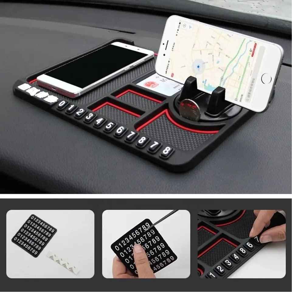HSR Car Accessories Multifunction Phone GPS Holder with Anti-Slip Silicone Pad for Car Dashboard