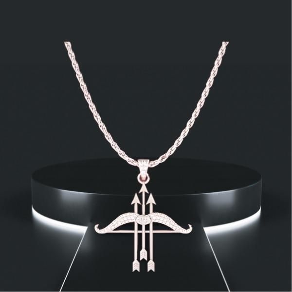 Ram Dhanush Silver Pendant Chain - Elegant Silver Pendant Chain for Timeless Style