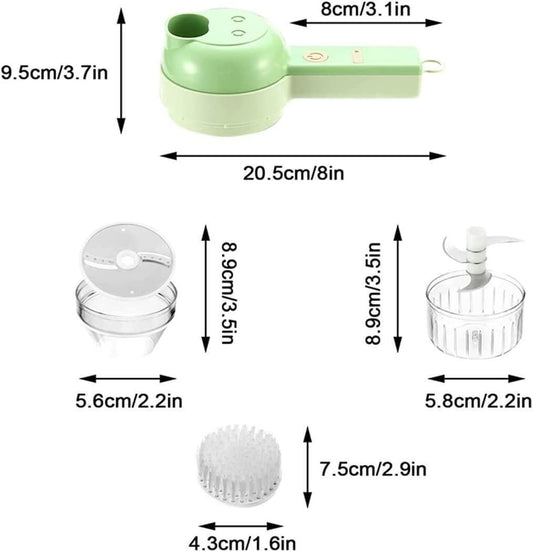4 in 1 Portable Electric Vegetable Cutter Set - Kaufivo