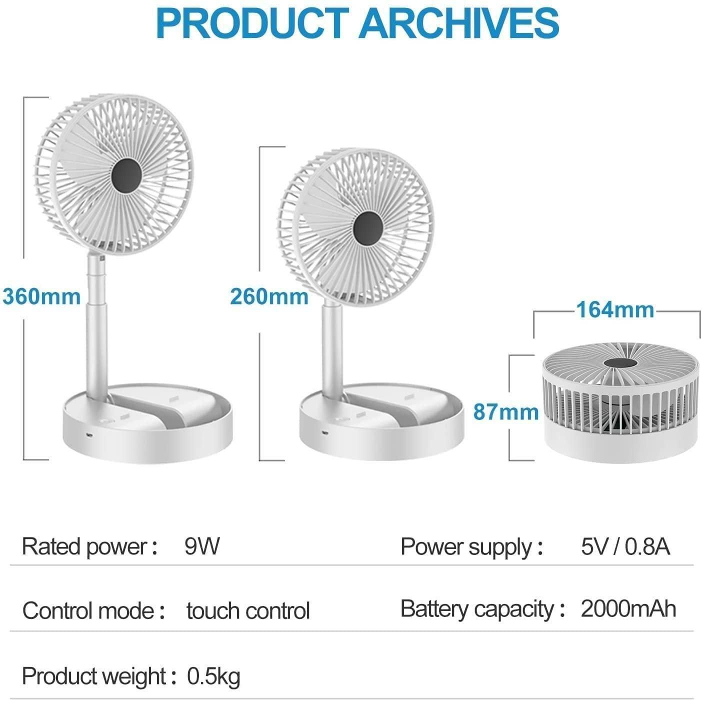 Best USB desk fan -Powerful Rechargeable - Kaufivo