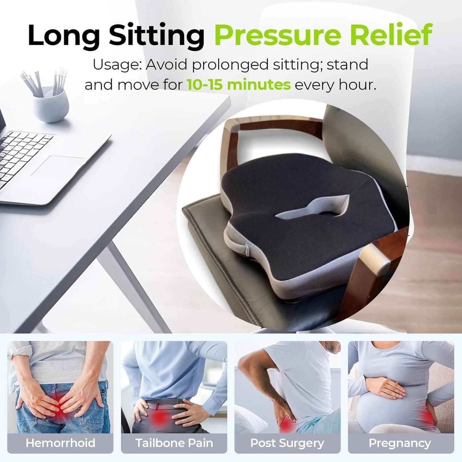 Ergonomic Memory Foam Seat Cushion