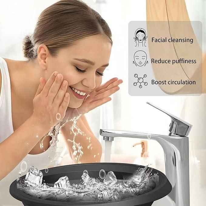 Face Bowl for Puffiness Relief - Portable Washing Basin for Ice Therapy