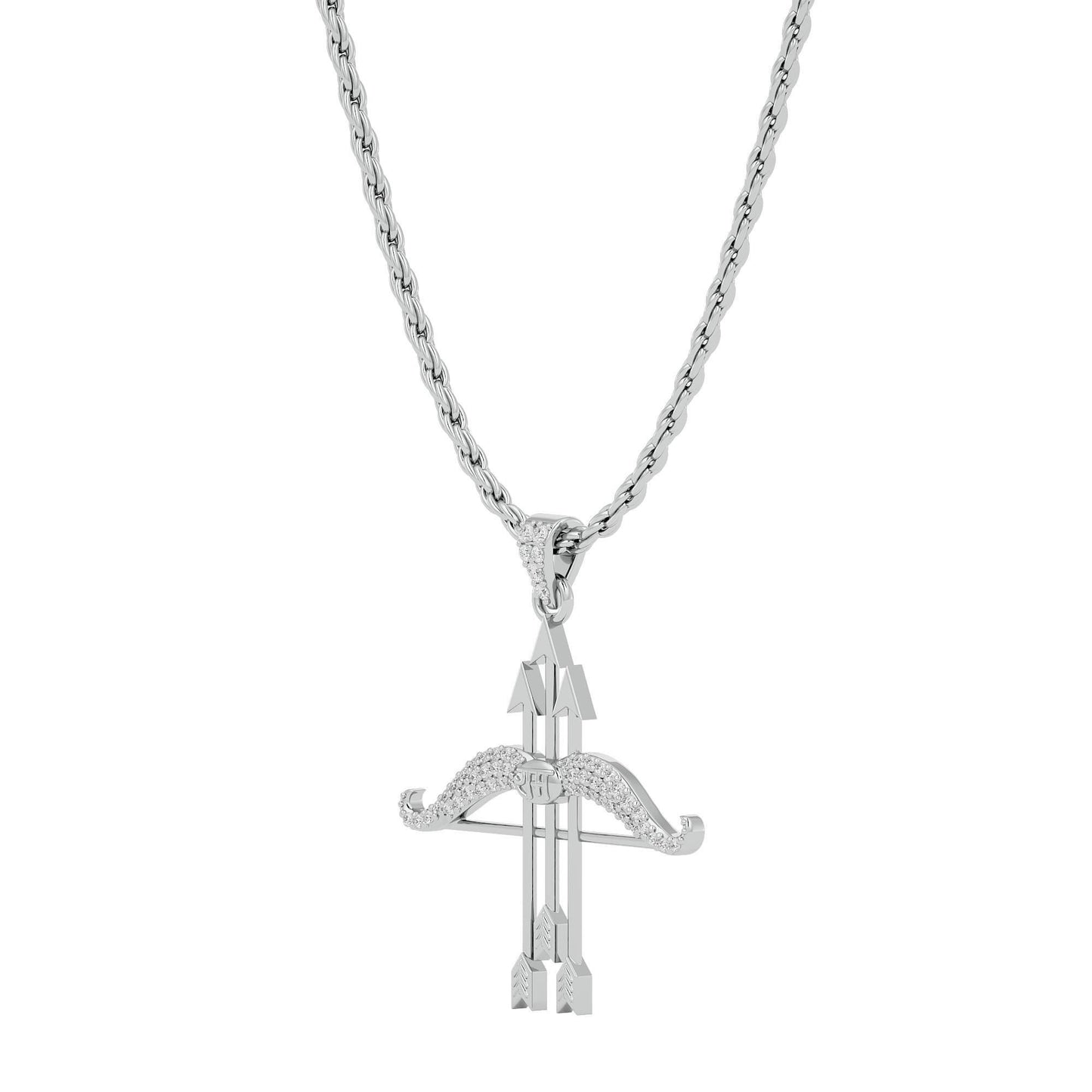 Ram Dhanush Silver Pendant Chain - Elegant Silver Pendant Chain for Timeless Style