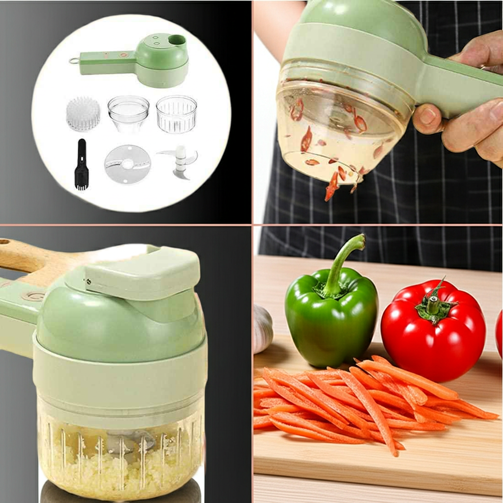4 in 1 Portable Electric Vegetable Cutter Set